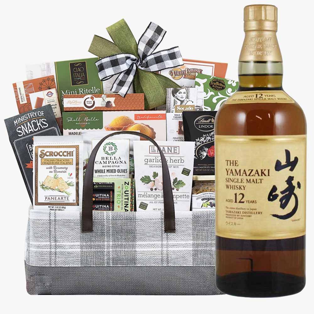 Yamazaki Japanese Whisky and Gourmet Delight Gift Basket